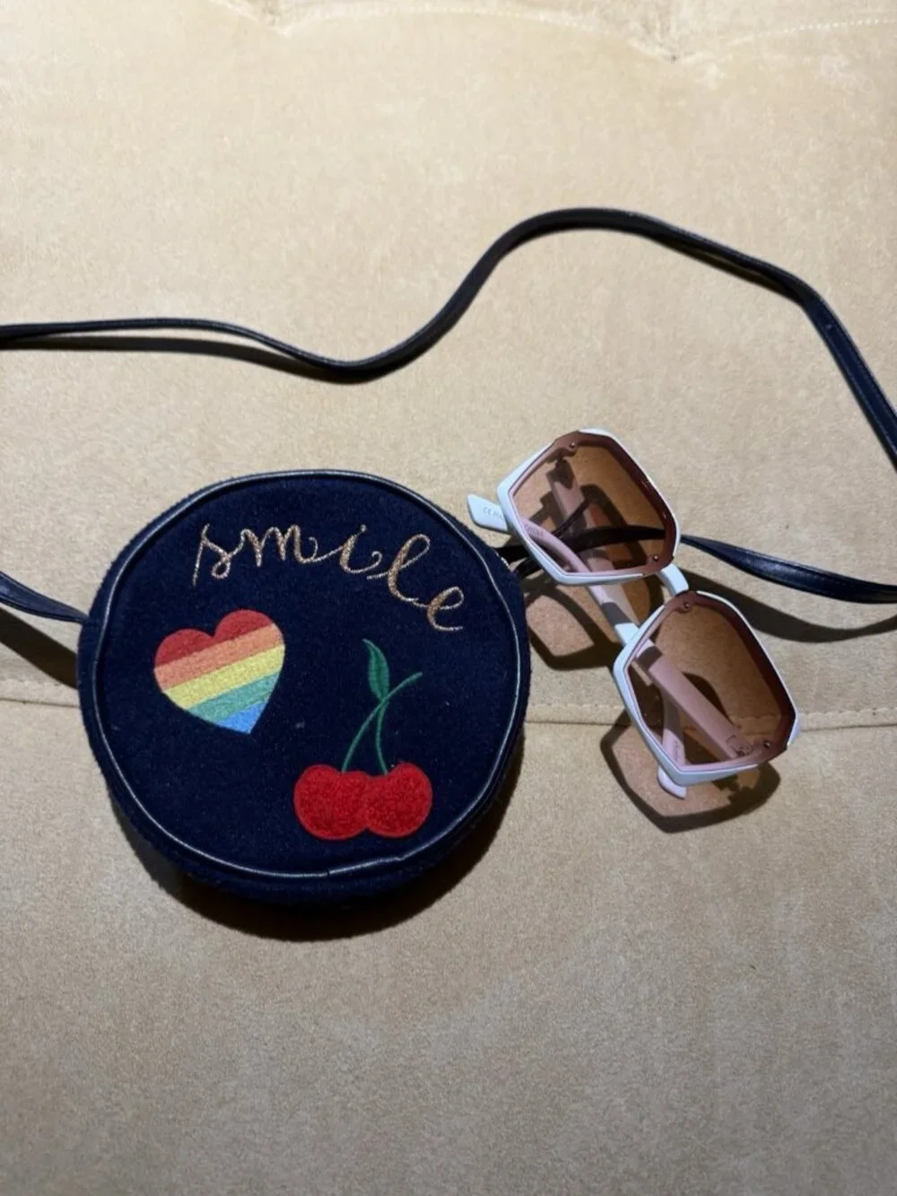 1980s Vintage Kid’s Purse and White Sunglasses Lot of 2
